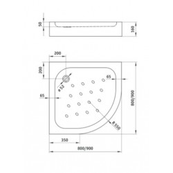 Deante Standart  80 x 80...