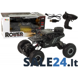 Automobilis Rover su nuotolinio valdymo pultu, juodas