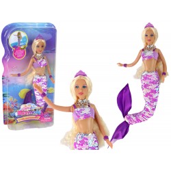 Lėlė Mermaid undinė, violetinė