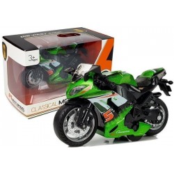 Žaislinis motociklas, žalias