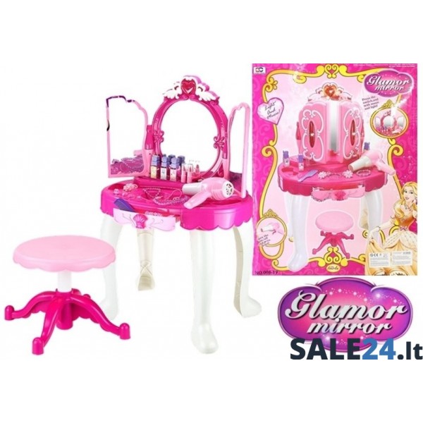 Vaikiškas grožio staliukas su kėdute "Princesė"