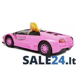 Lėlė su automobiliu, rožinė