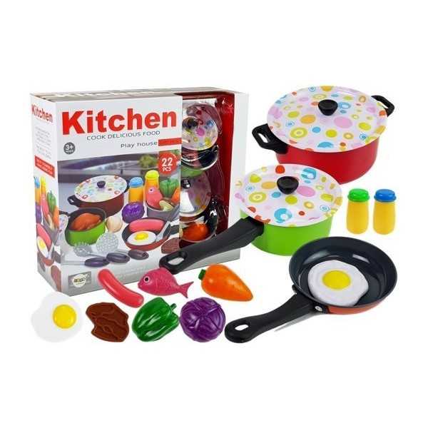 Žaislinis virtuvės reikmenų rinkinys 22 elementai