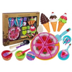 Žaislinis saldumynų rinkinys, desertai, ledai, sausainiai