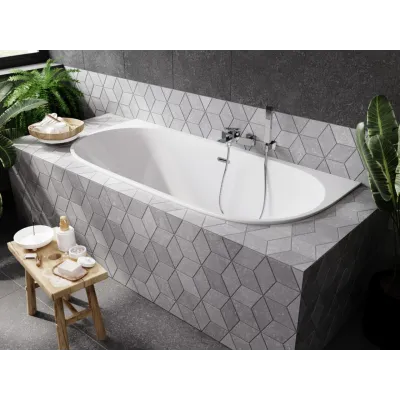 Vonia Besco Vica Slim+, 170 x 80 cm, su auksiniu sifonu Vonia Besco Vica Slim+, 170 x 80 cm, su auksiniu sifonu